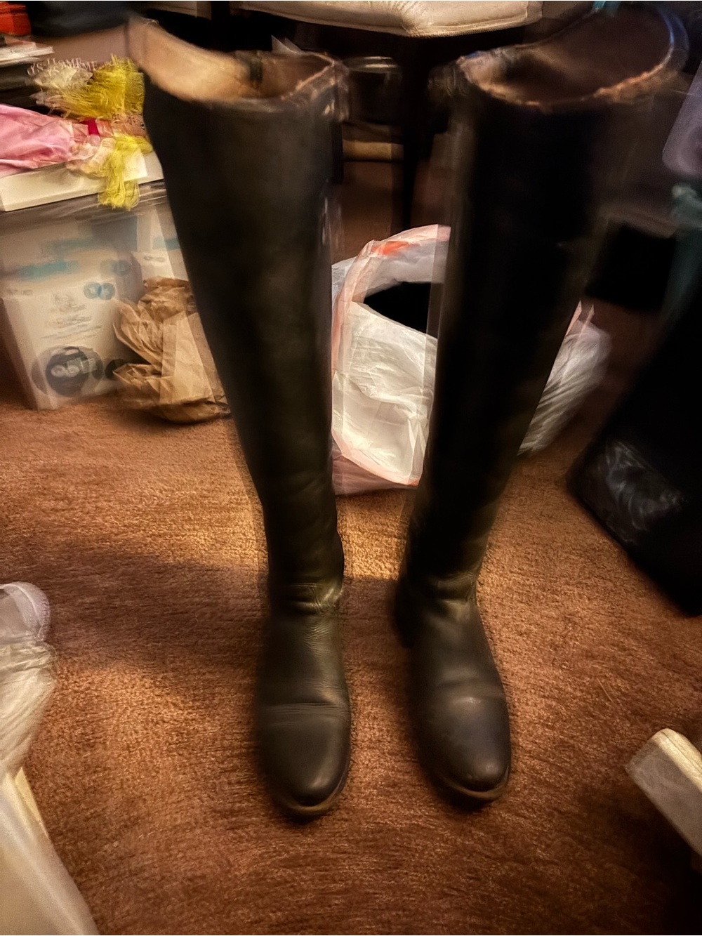 Woman’s Effingham Legend Tall Black Leather Riding Boots Size 6
